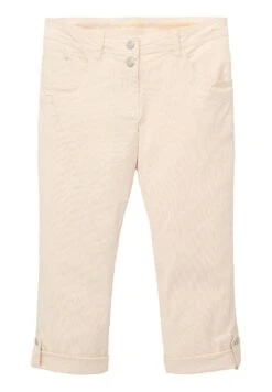 Tom Tailor 3/4Mit Teilungsnaht - Shorts - Fawn Beige Offwhite Stripe -Tom Tailor 235473830c9645afa3894612f95406a1