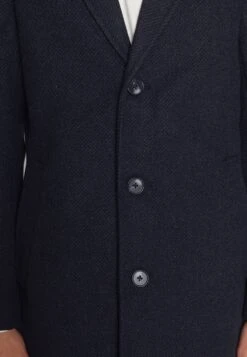 Tom Tailor Halflange Jas - Navy Blue Structure -Tom Tailor 241ab6648e2d456c95782c29fa7330c2