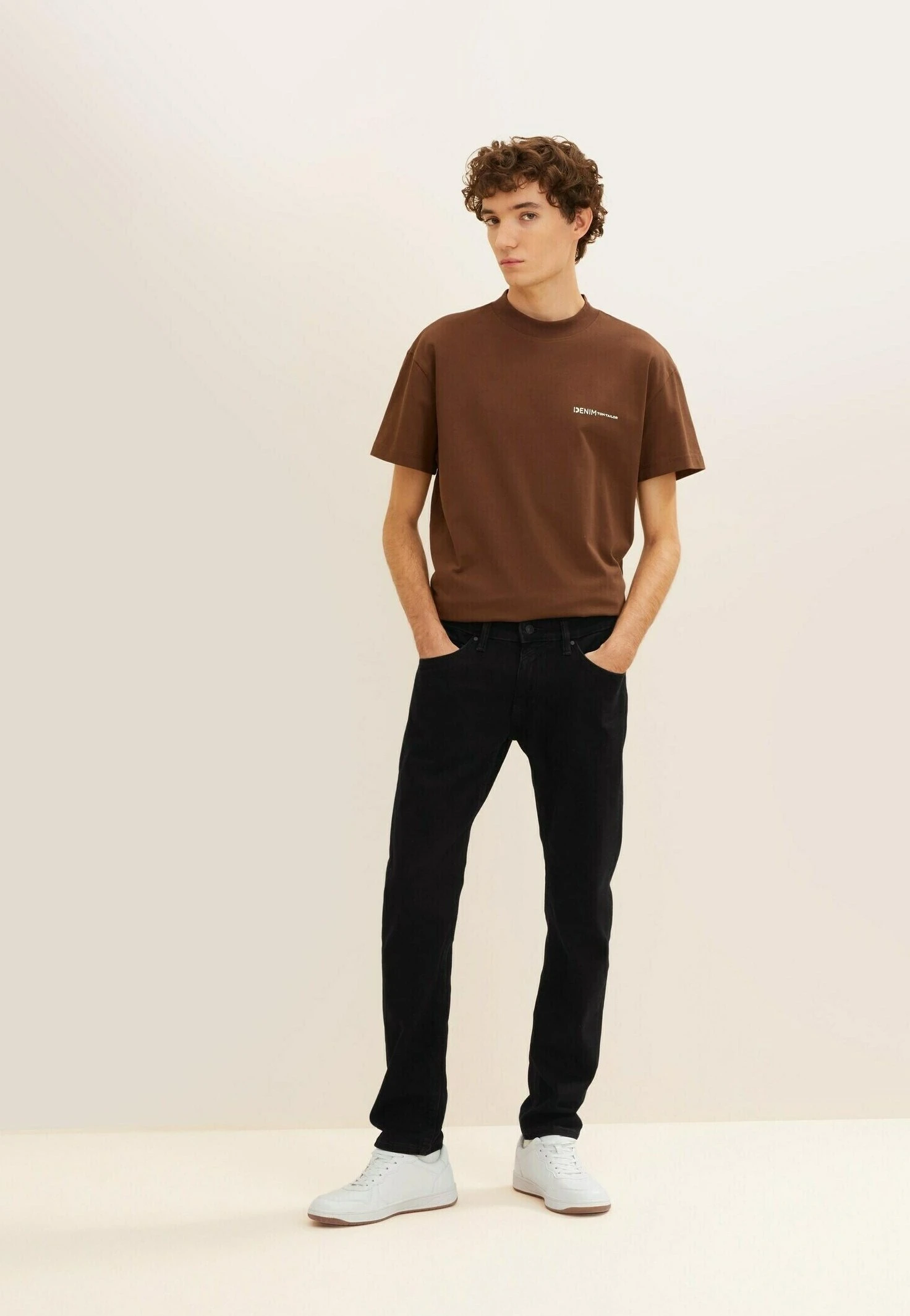 TOM TAILOR Denim Piers Mit Gürtelschlaufen - Slim Fit Jeans - Black Denim 2 TOM TAILOR Denim Piers Mit Gürtelschlaufen - Slim Fit Jeans - Black Denim - Afbeelding 2