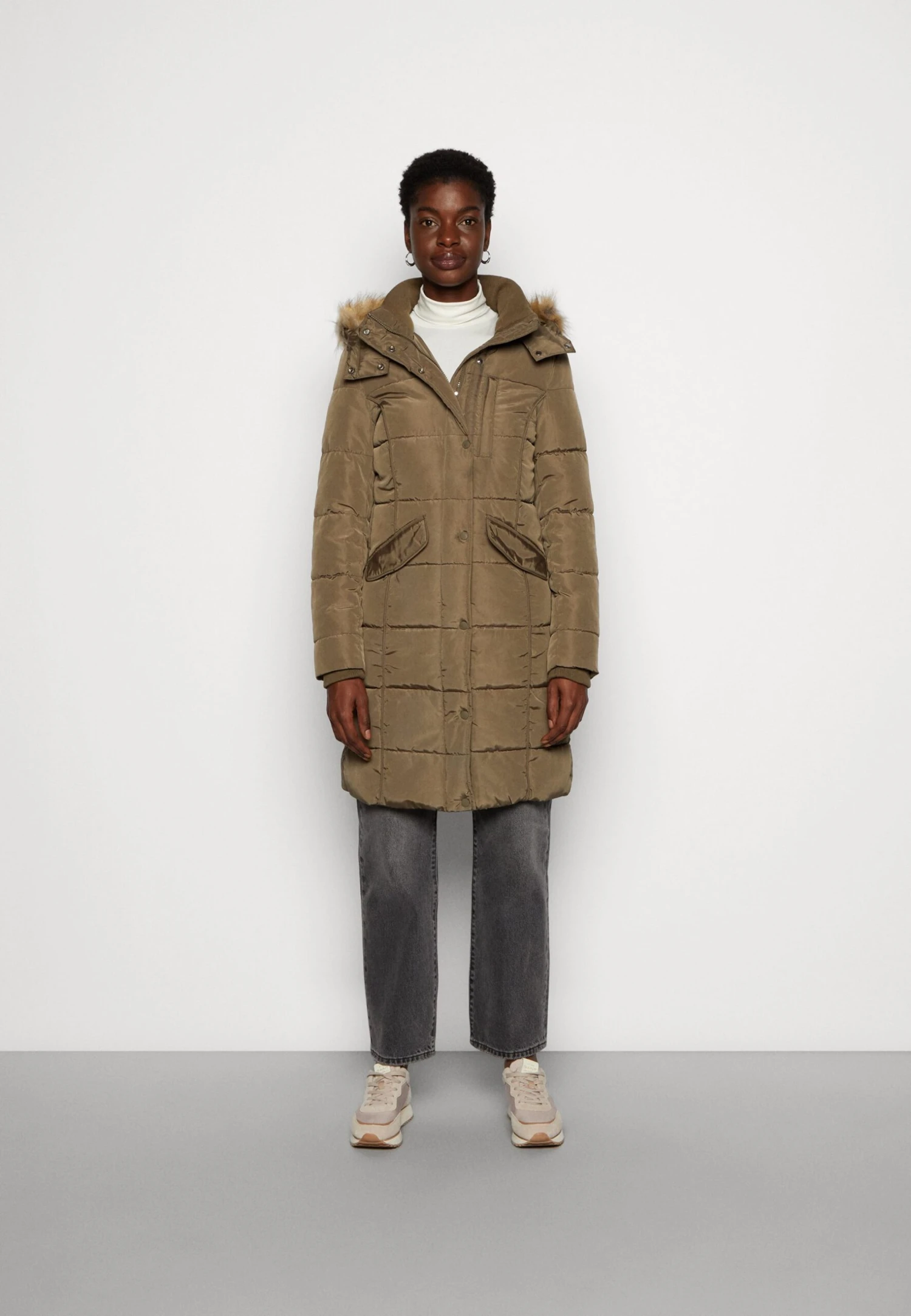 Tom Tailor Signature Puffer Coat - Winterjas - Tarmac Khaki 1 Tom Tailor Signature Puffer Coat - Winterjas - Tarmac Khaki