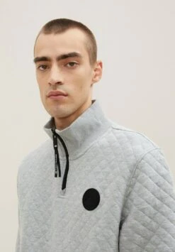 Tom Tailor Mit Steppmuster  - Sweater - Grey Heather Melange -Tom Tailor 269b06bf4be347e0850b31c92f74fef2