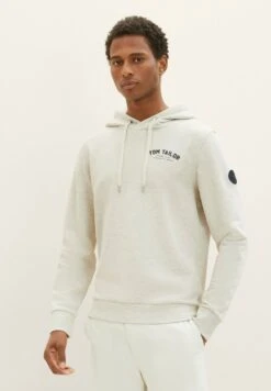 Tom Tailor Mit Logo Print - Hoodie - Vintage Beige Melange