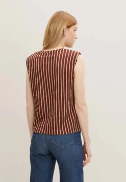 TOM TAILOR Denim Top - Brown Beige Stripe -Tom Tailor 27c12884c2874f639db791e66d66371c