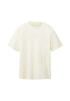 TOM TAILOR Denim Mit Struktur - T-Shirt Basic - Wool White -Tom Tailor 28742df1c7b34b85a1a8d48149b0f304