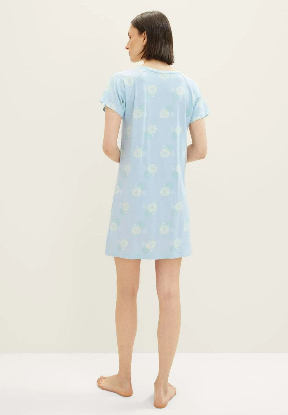 Tom Tailor Bodywear Gemustertes - Nachtjapon - Blue Medium Allover 3 Tom Tailor Bodywear Gemustertes - Nachtjapon - Blue Medium Allover - Afbeelding 3
