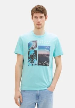 Tom Tailor Kurzarm - T-Shirt Print - Hellblau