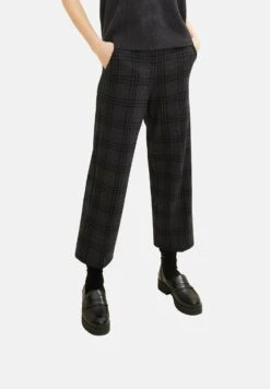Tom Tailor Karomuster - Broek - Anthracite Small Ck Check -Tom Tailor 2a2a7b6e5ca34bdb8b8d40d693de5130