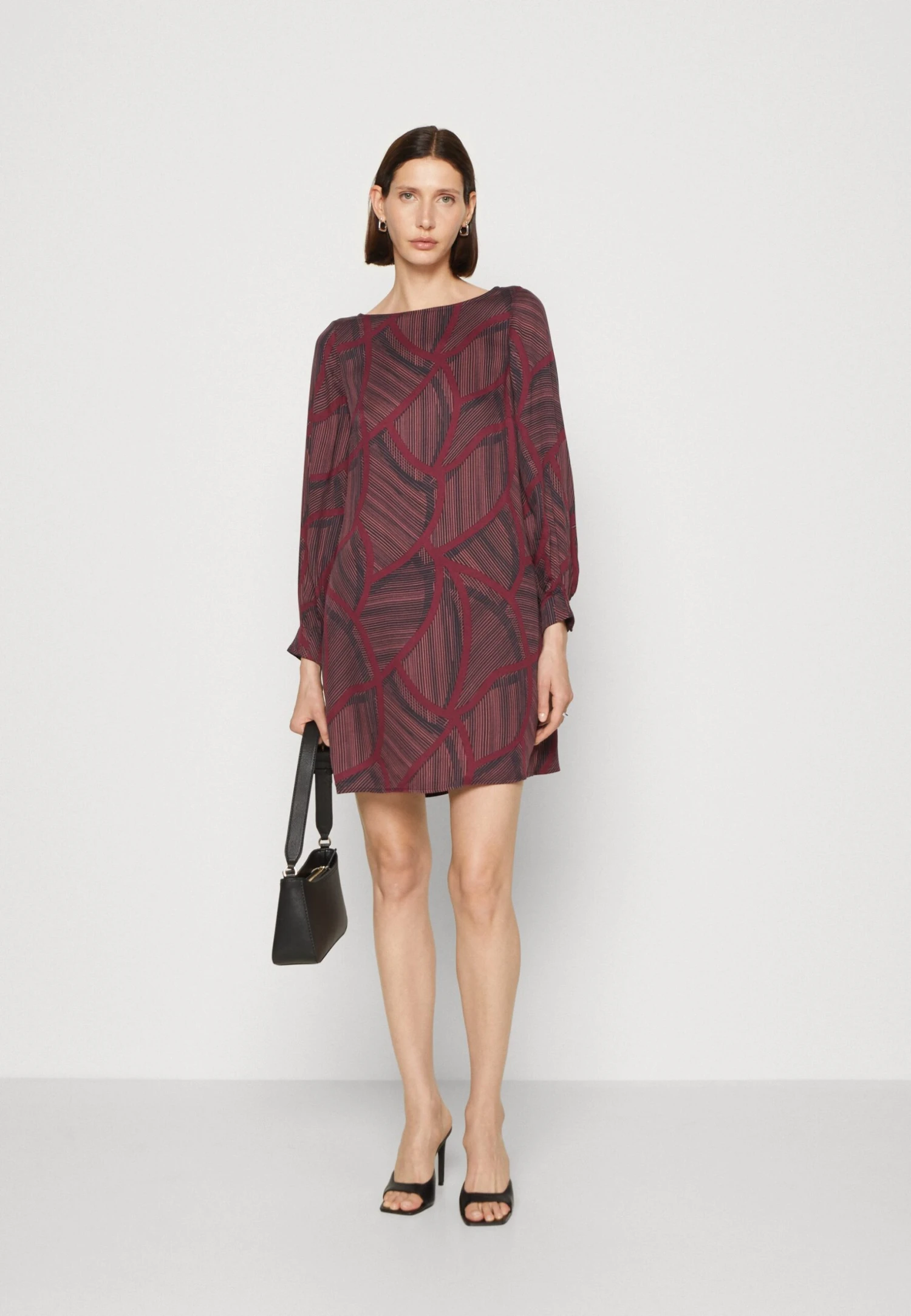 Tom Tailor Dress With Sleeve Details - Jurk - Dark Red 2 Tom Tailor Dress With Sleeve Details - Jurk - Dark Red - Afbeelding 2