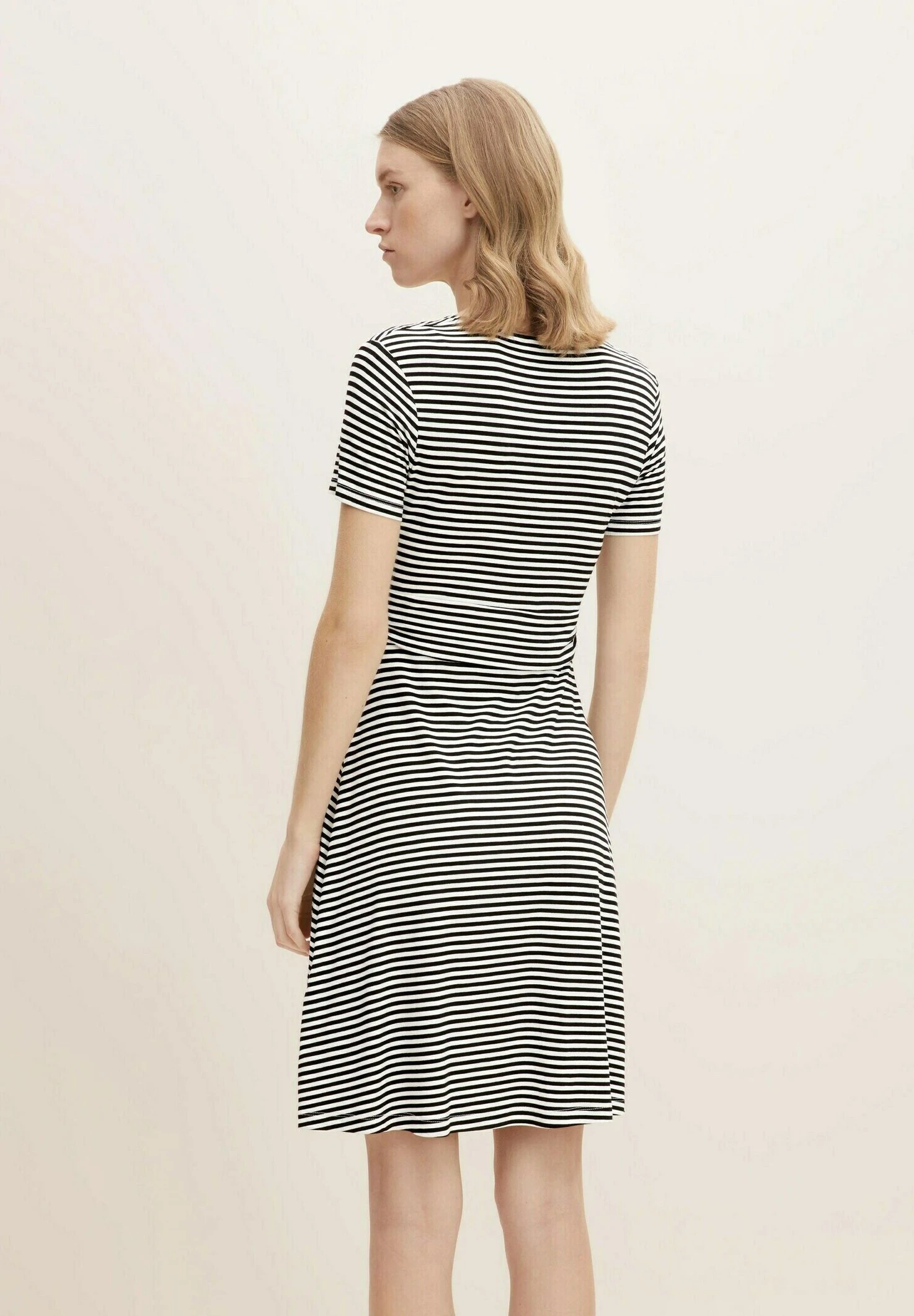 Tom Tailor Jerseyjurk - Black Horizontal Stripe 2 Tom Tailor Jerseyjurk - Black Horizontal Stripe - Afbeelding 2