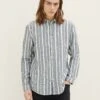 TOM TAILOR Denim Overhemd - Navy Off White Big Stripe
