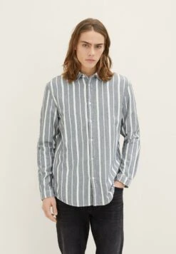 TOM TAILOR Denim Overhemd - Navy Off White Big Stripe