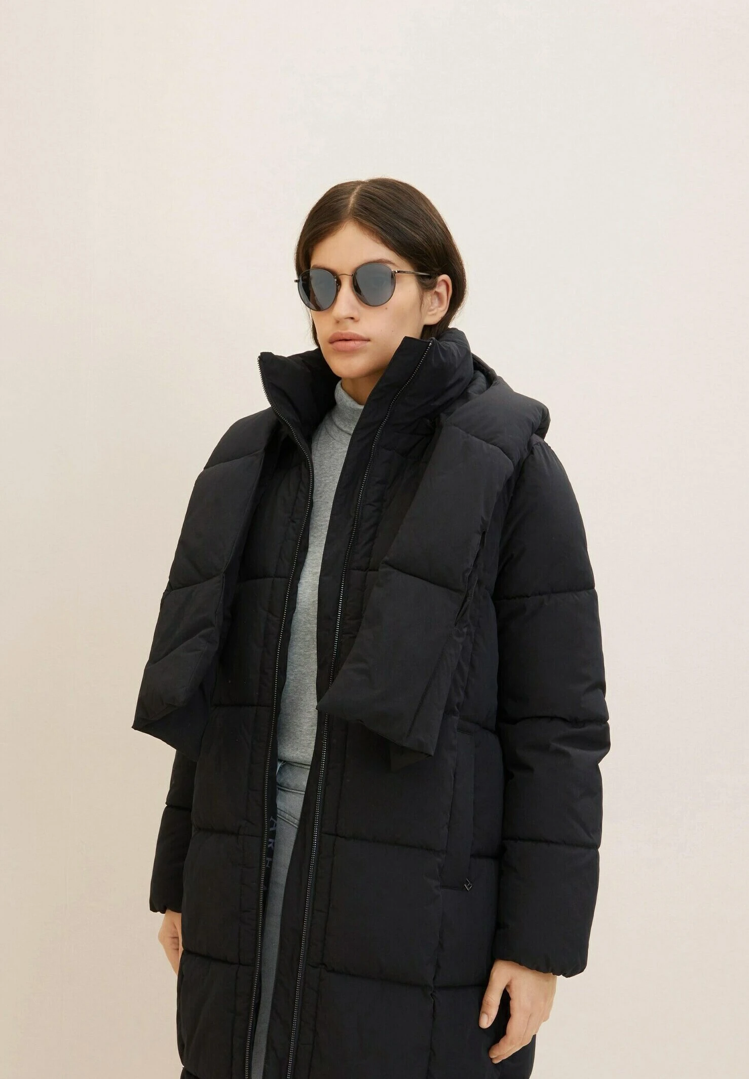 Tom Tailor Mit Abnehmbarem Schal - Winterjas - Deep Black 4 Tom Tailor Mit Abnehmbarem Schal - Winterjas - Deep Black - Afbeelding 4