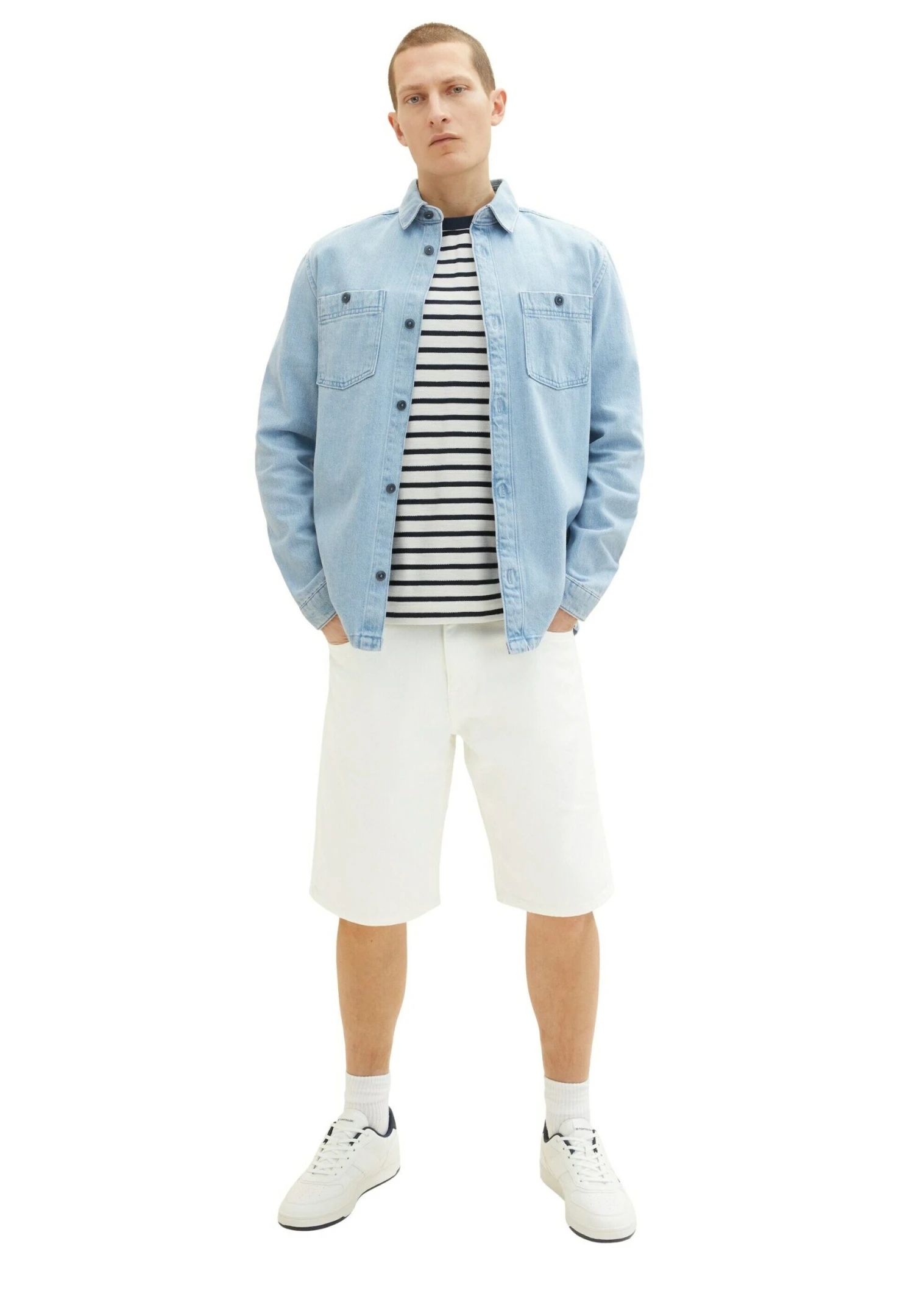 Tom Tailor Jeansshort - White Denim 1 Tom Tailor Jeansshort - White Denim
