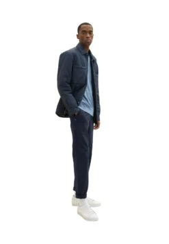 Tom Tailor In Melange Optik - Trui - Mid Blue Heather Melange