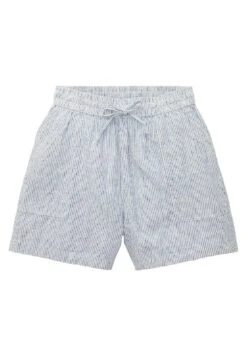 TOM TAILOR Denim Easy - Shorts - White Blue Vertical Stripe -Tom Tailor 2e643a7b5ffe4dc8a16133fb7034bb90