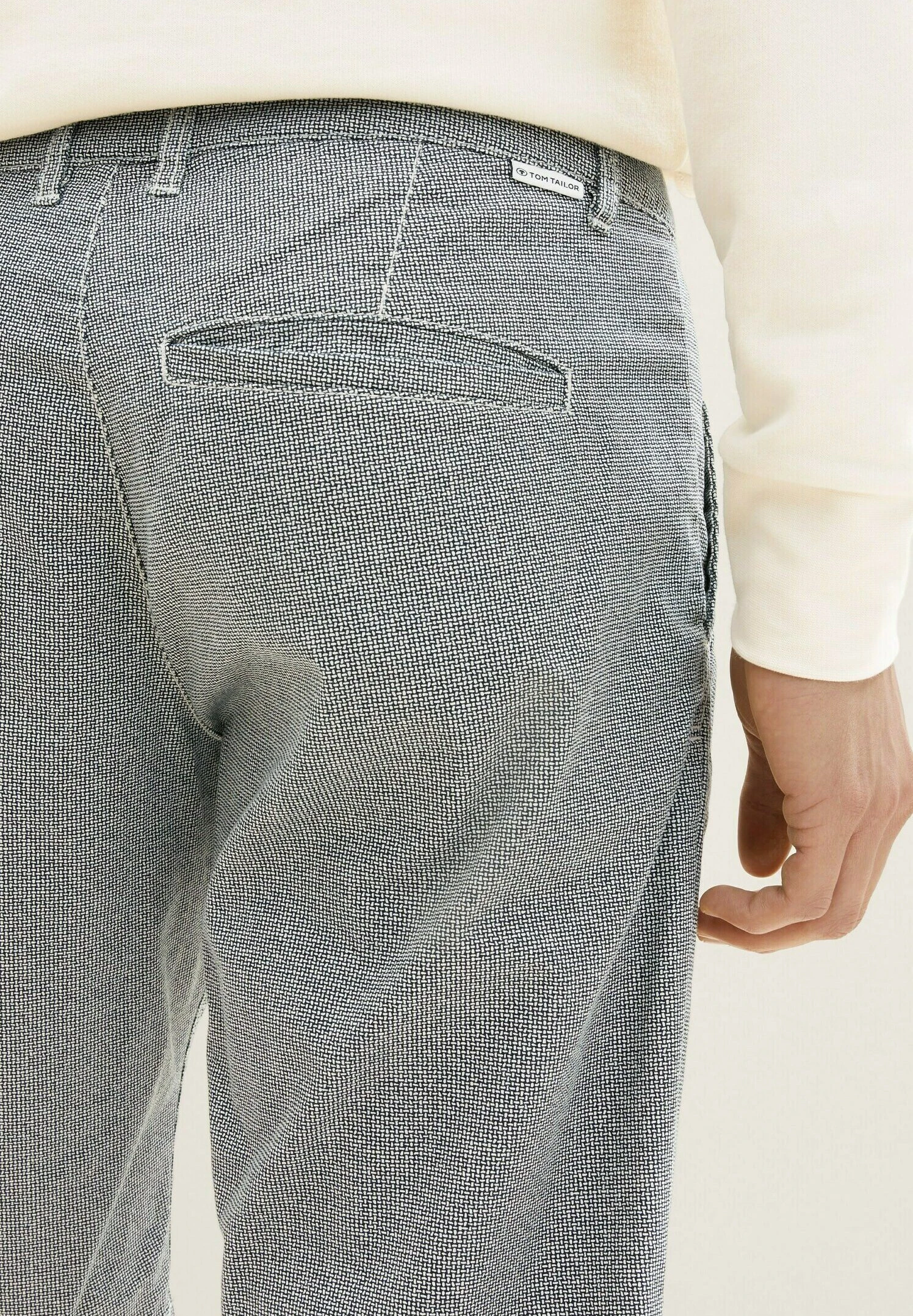 Tom Tailor Bermuda - Shorts - Navy/Offwhite Minimal 4 Tom Tailor Bermuda - Shorts - Navy/Offwhite Minimal - Afbeelding 4