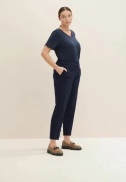 Tom Tailor Mit Karomuster  - Broek - Printed Big Navy Grid Check -Tom Tailor 2fbc9397e29844c38cfe7f27f18c3395