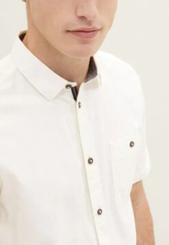 Tom Tailor Kurzarm Mit Brusttasche - Overhemd - Soft Light Beige -Tom Tailor 3037c71856a14369af32ccb301264ffc