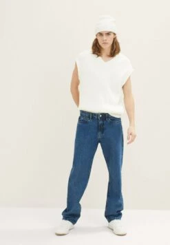 TOM TAILOR Denim Straight Leg Jeans - Clean Mid Stone Blue Denim -Tom Tailor 303b100868b0451284aa6e2337f15e22