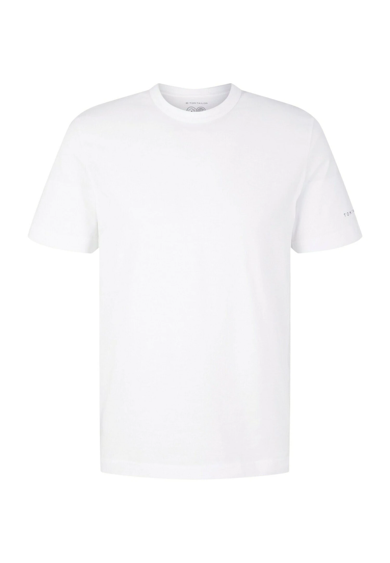 Tom Tailor Mit Rundhalsausschn - T-Shirt Basic - Weiß 2 Tom Tailor Mit Rundhalsausschn - T-Shirt Basic - Weiß - Afbeelding 2