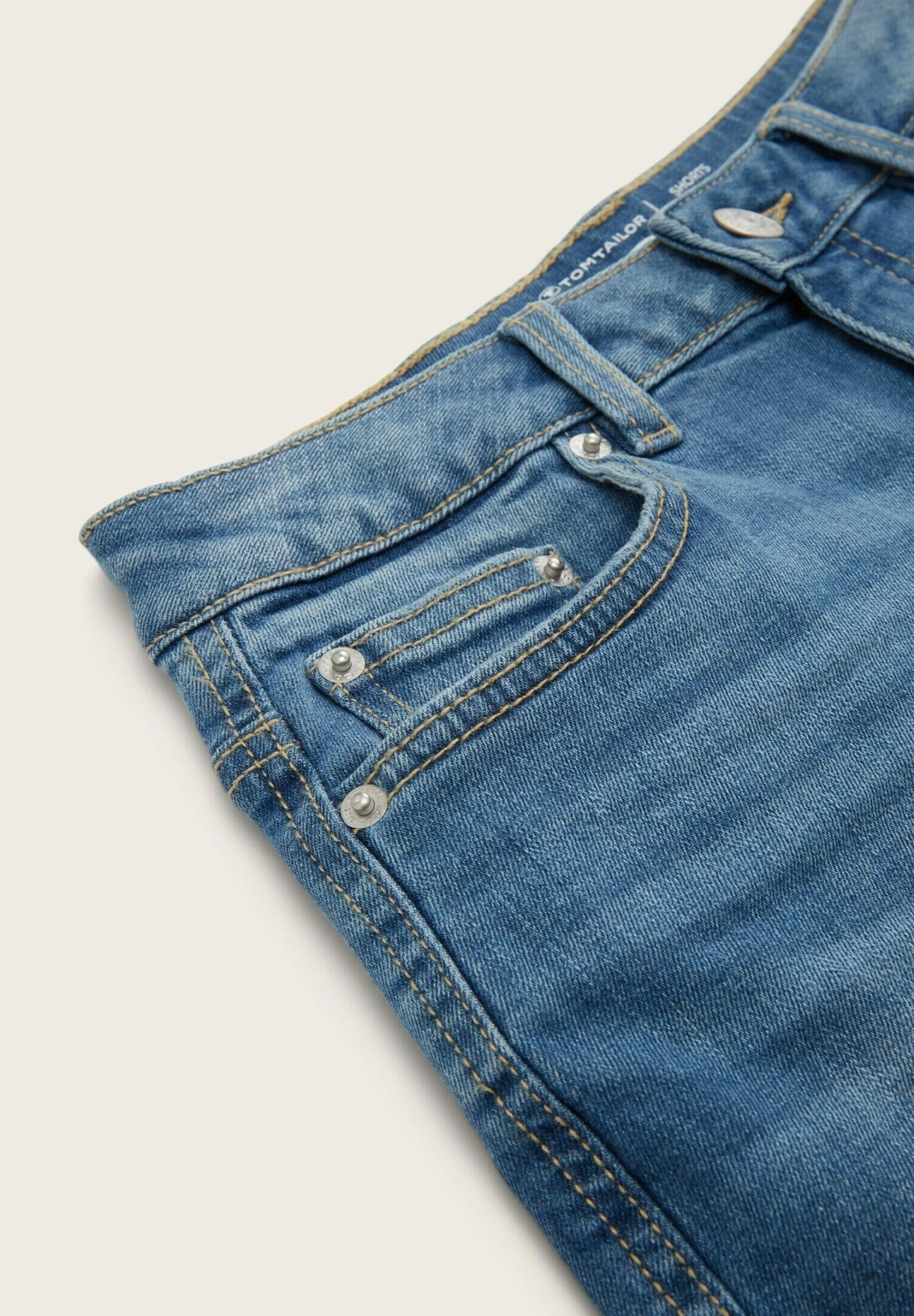 Tom Tailor Jeansshort - Used Mid Stone Blue Denim 3 Tom Tailor Jeansshort - Used Mid Stone Blue Denim - Afbeelding 3