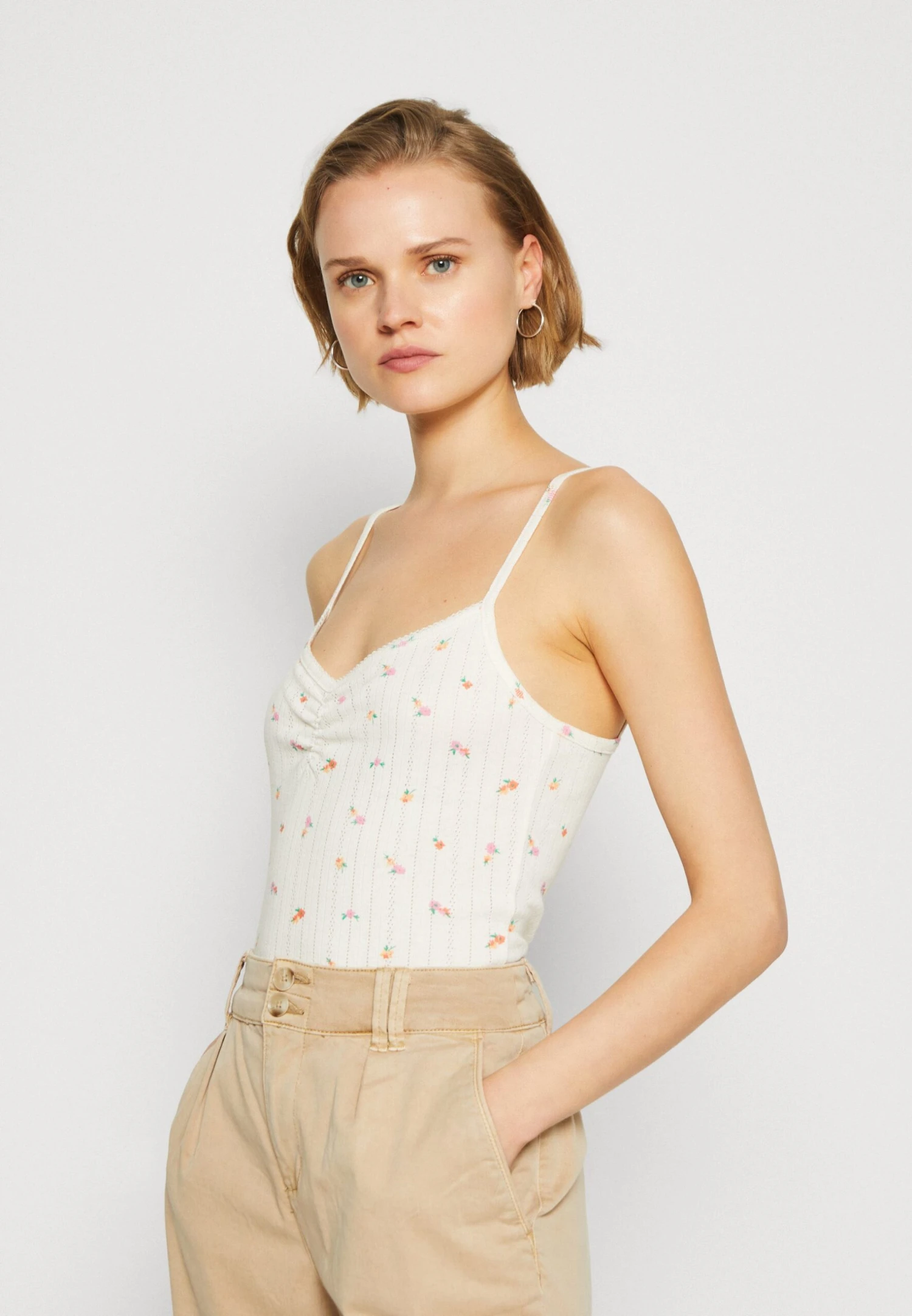 TOM TAILOR Denim Pointelle - Top - Off White 4 TOM TAILOR Denim Pointelle - Top - Off White - Afbeelding 4