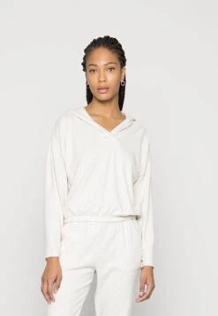 TOM TAILOR Denim Cosy V-Neck Hoodie - Hoodie - Light Cashew Melange