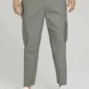 TOM TAILOR Denim Cargobroek - Greyish Shadow Olive