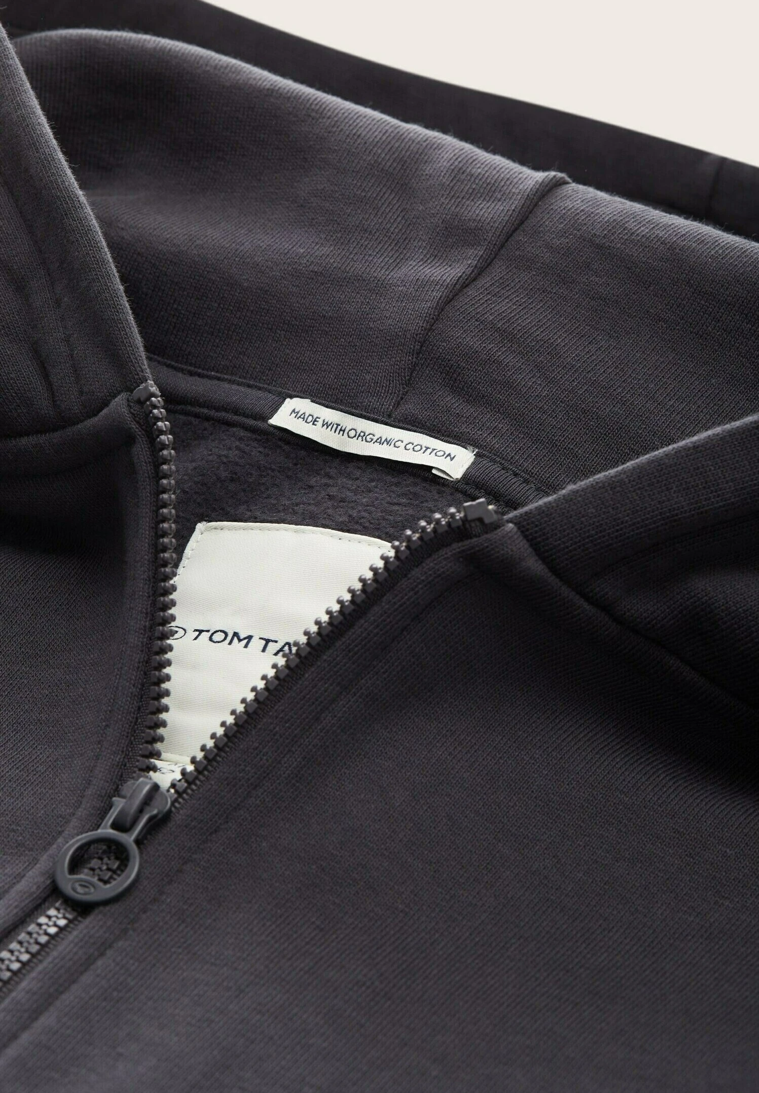 Tom Tailor Oversized- Sweater Met Rits - Coal Grey 3 Tom Tailor Oversized- Sweater Met Rits - Coal Grey - Afbeelding 3