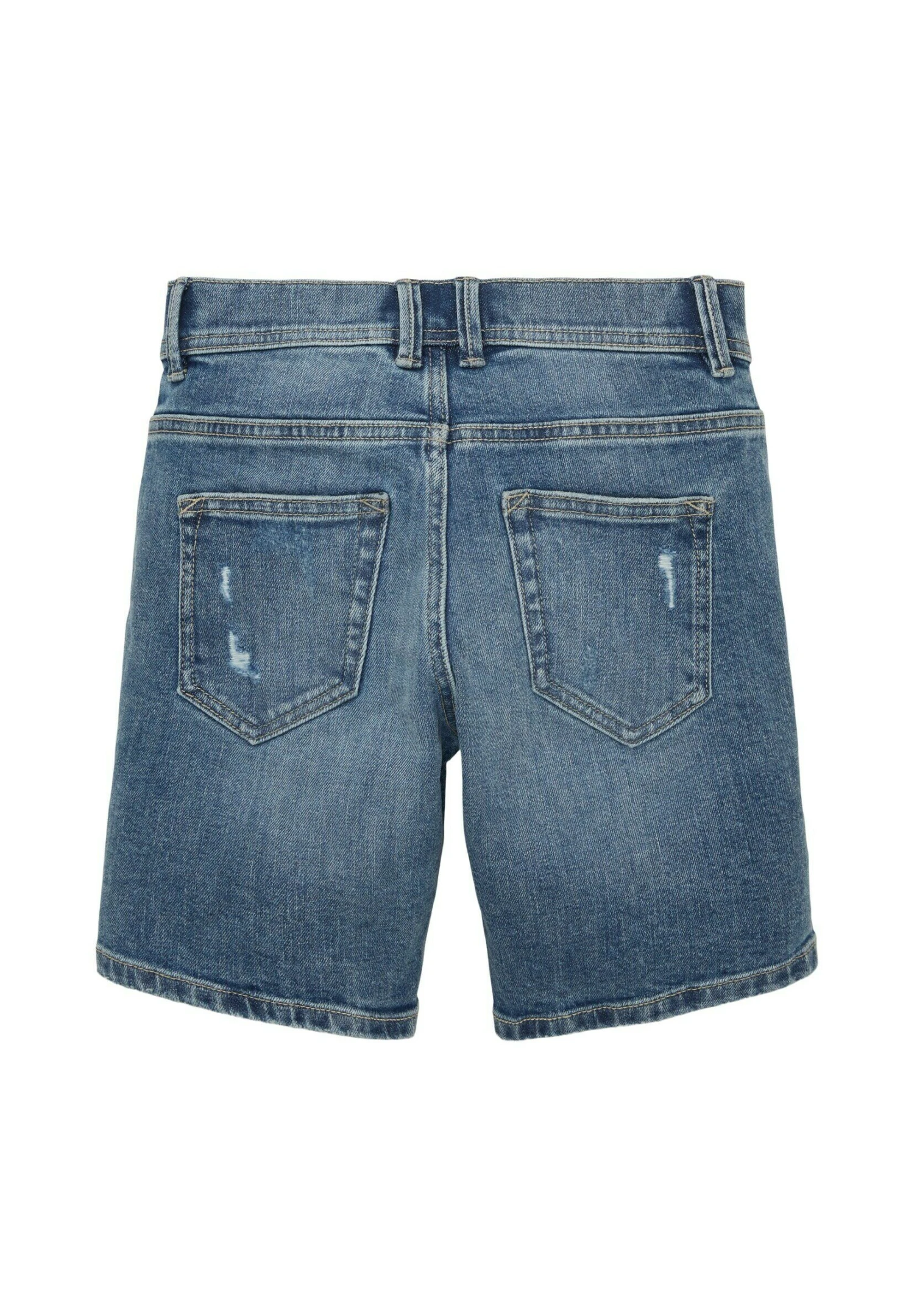 Tom Tailor Im Used-Look - Jeansshort - Destroyed Mid Stone Blue Denim 2 Tom Tailor Im Used-Look - Jeansshort - Destroyed Mid Stone Blue Denim - Afbeelding 2