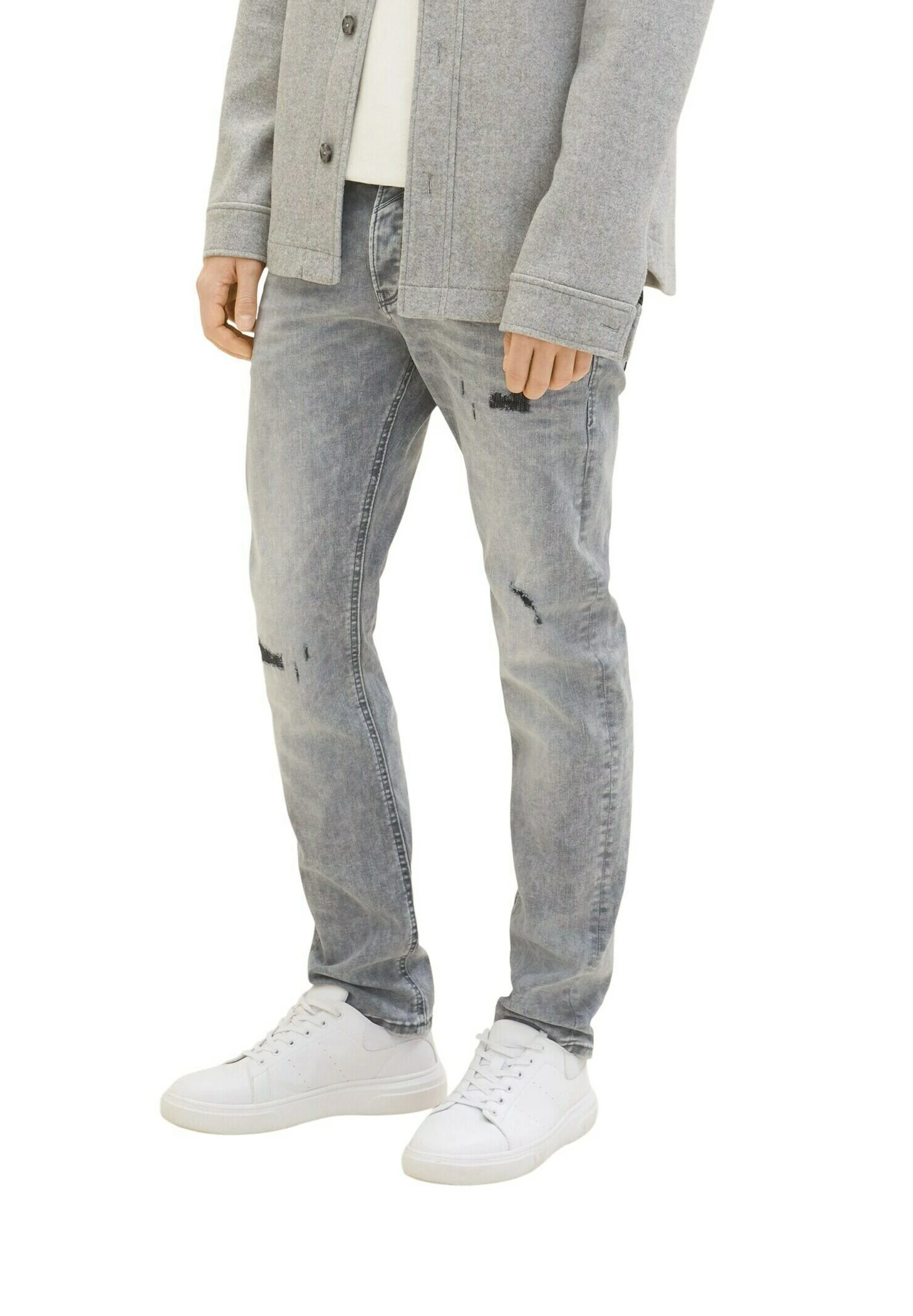 TOM TAILOR Denim Piers Slim- Slim Fit Jeans - Used Light Stone Grey Denim 18 TOM TAILOR Denim Piers Slim- Slim Fit Jeans - Used Light Stone Grey Denim - Afbeelding 18