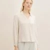Tom Tailor In Melange Optik - Blouse - Cold Beige Melange