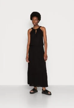 Tom Tailor American Neckline Dress - Maxi-Jurk - Deep Black