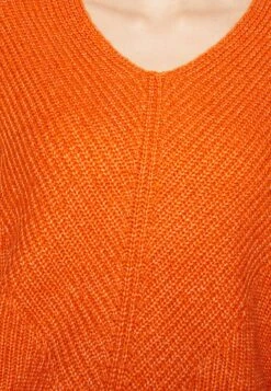 Tom Tailor V Neck - Trui - Gold Flame Orange Melange -Tom Tailor 364444b5595e4421bfffc272c8837d49