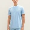 Tom Tailor T-Shirt Basic - Rainy Sky Blue Two Tone