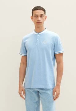 Tom Tailor T-Shirt Basic - Rainy Sky Blue Two Tone