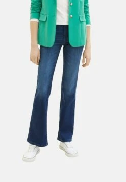 Tom Tailor Kate Narrow - Bootcut Jeans - Dark Stone Wash Denim