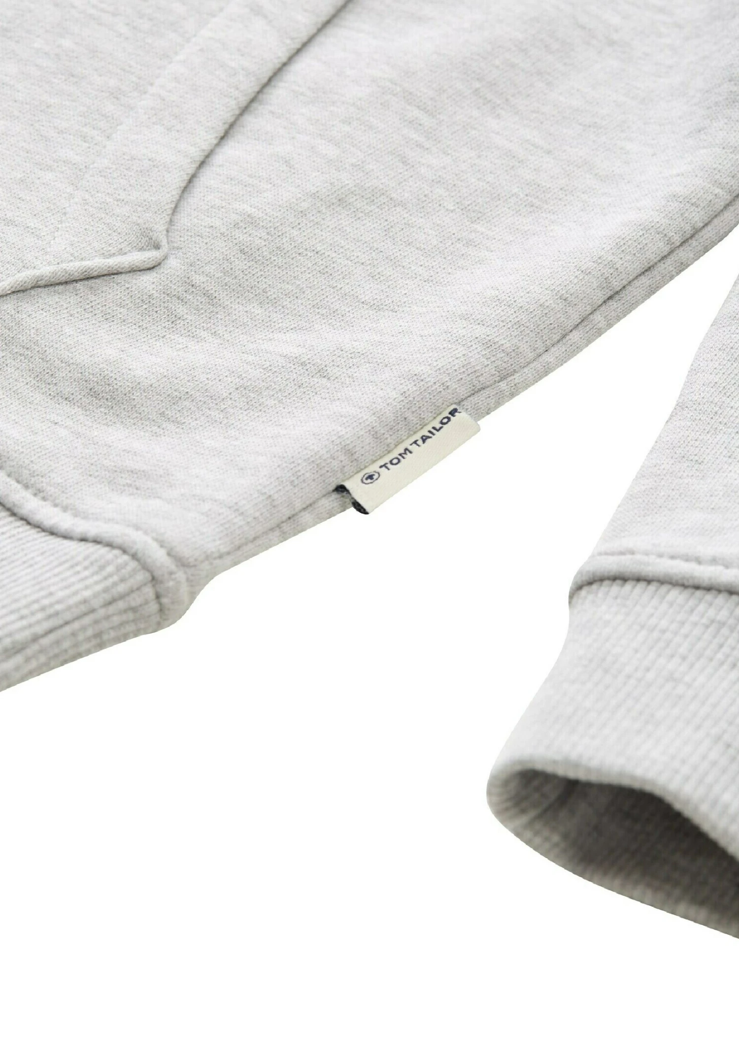 Tom Tailor Mit Logo- Hoodie - Light Stone Grey Melange 5 Tom Tailor Mit Logo- Hoodie - Light Stone Grey Melange - Afbeelding 5