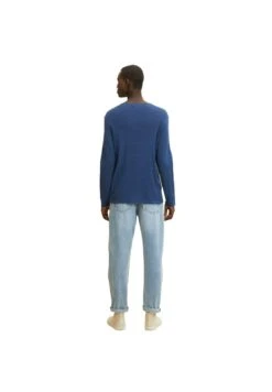 TOM TAILOR Denim Zigzag Structured Crewneck - Trui - Dark Duck Blue -Tom Tailor 38343c7728ed4ccd9fc85a5c09bdd954
