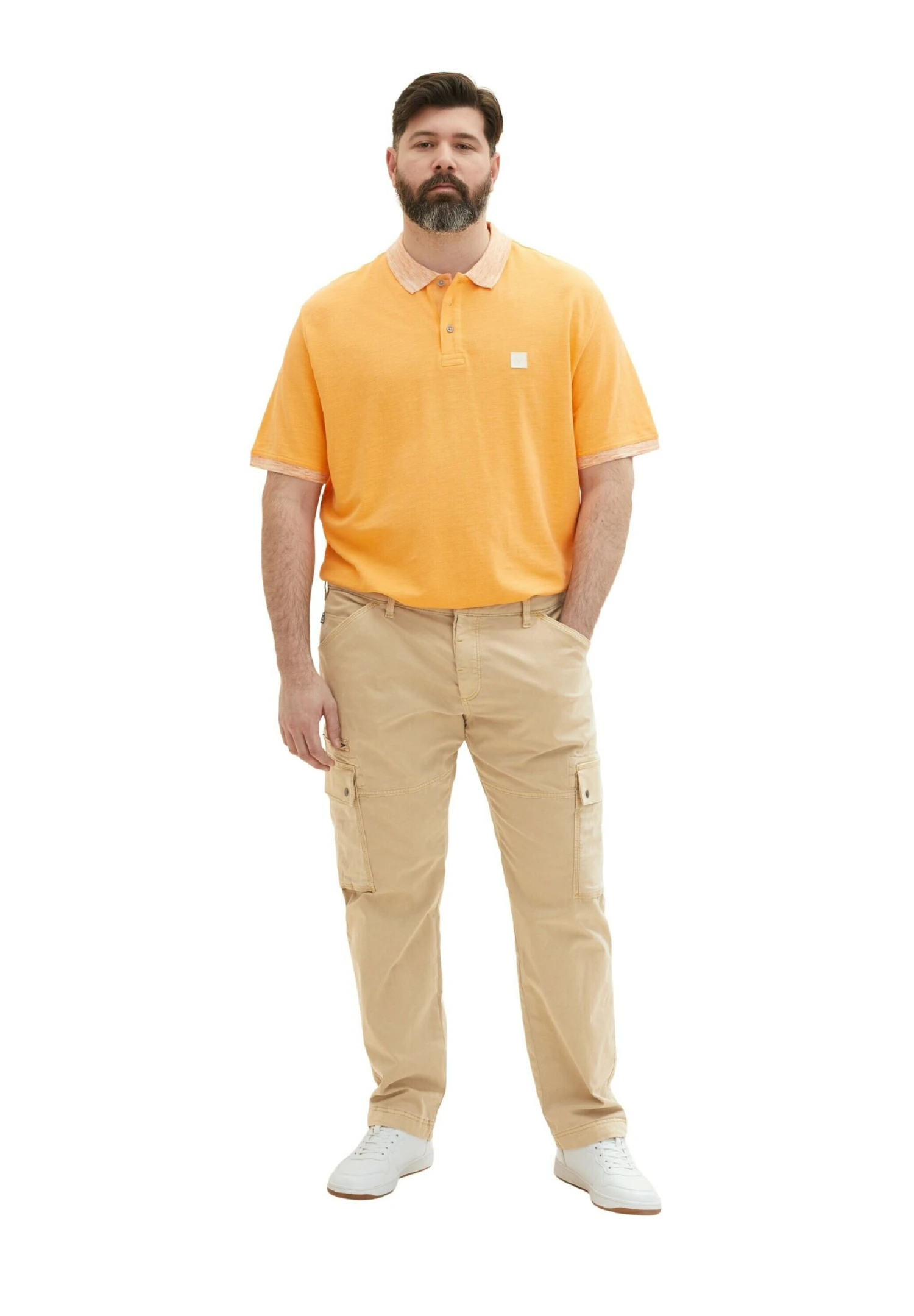 Tom Tailor Plus - Cargobroek - Caramel Beige 1 Tom Tailor Plus - Cargobroek - Caramel Beige