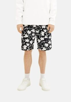 TOM TAILOR Denim Bedruckte - Trainingsbroek - Black White Wildflower Print -Tom Tailor 389ad88a2d1f431bab981ff41f57db49