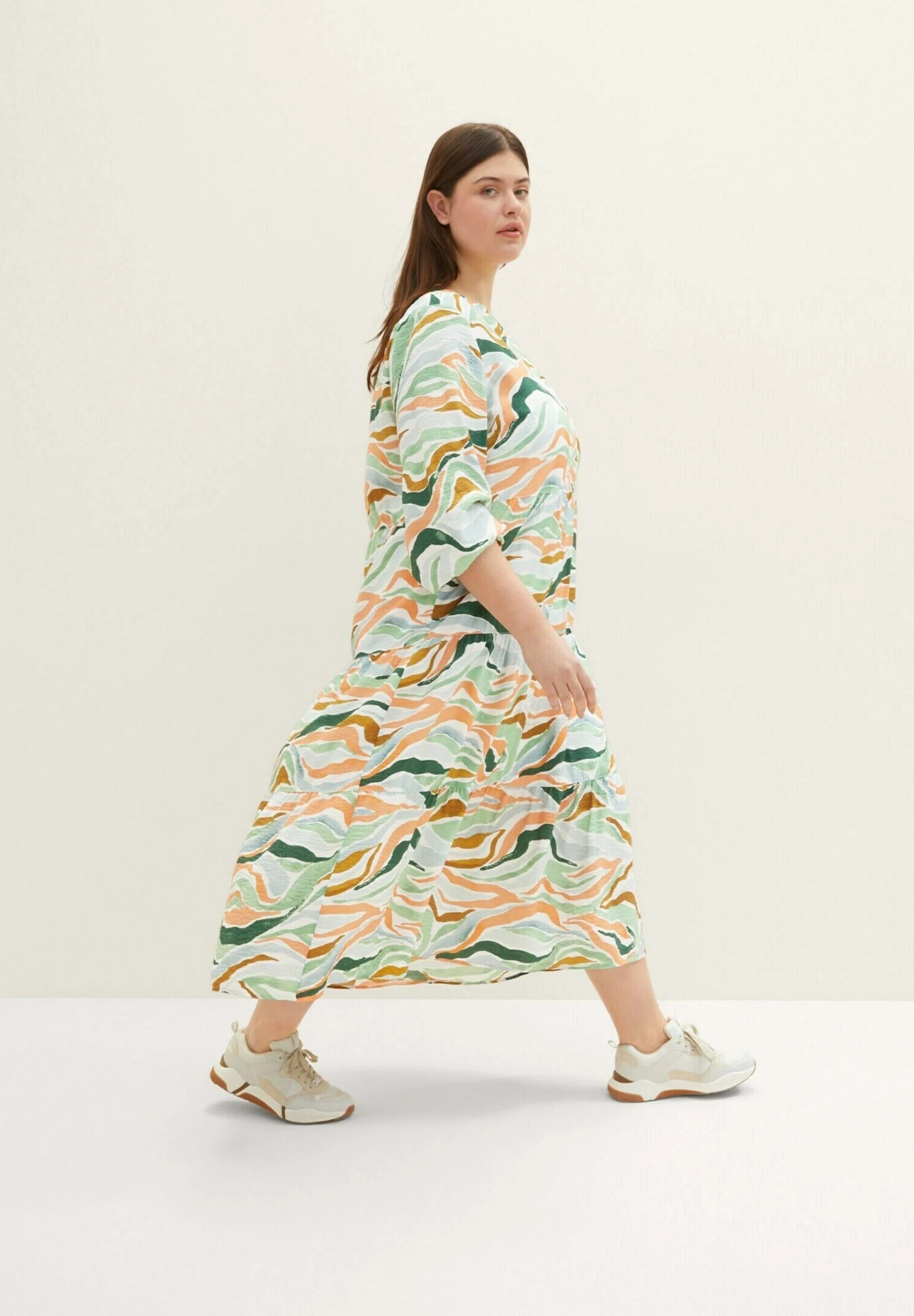 Tom Tailor Jurk - Colorful Wavy Design 2 Tom Tailor Jurk - Colorful Wavy Design - Afbeelding 2