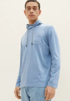 Tom Tailor Langarm Mit Stehkragen - Longsleeve - Greyish Mid Blue -Tom Tailor 398d89492d394db4b9de523015a18912