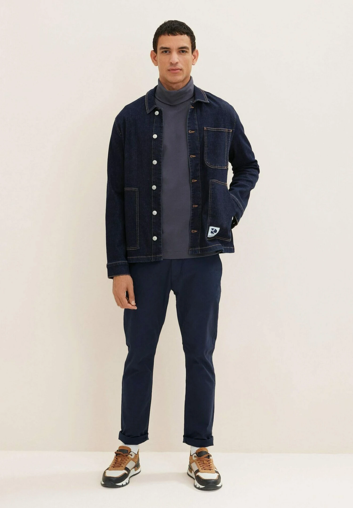 Tom Tailor Longsleeve Turtle Neck - Longsleeve - Blue Grey 2 Tom Tailor Longsleeve Turtle Neck - Longsleeve - Blue Grey - Afbeelding 2