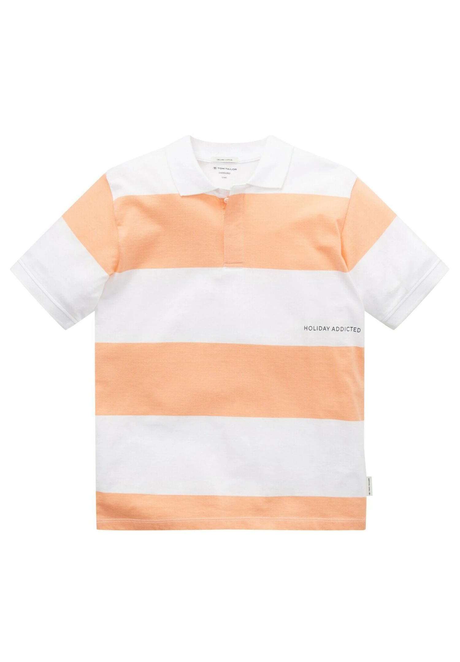 Tom Tailor Poloshirt - White Orange 1 Tom Tailor Poloshirt - White Orange