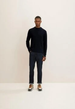 Tom Tailor Josh - Straight Leg Jeans - Used Dark Stone Blue Denim