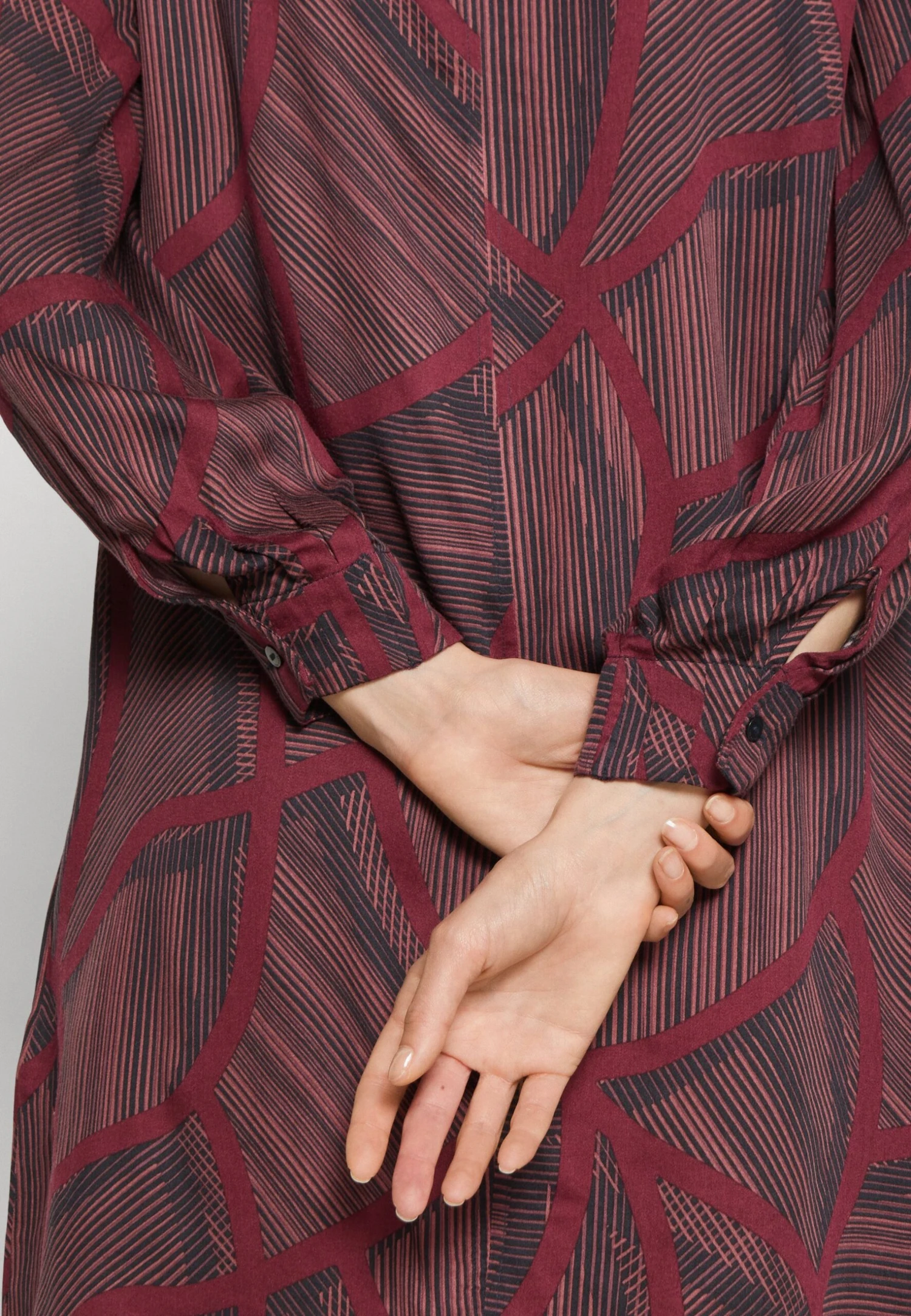 Tom Tailor Dress With Sleeve Details - Jurk - Dark Red 6 Tom Tailor Dress With Sleeve Details - Jurk - Dark Red - Afbeelding 6