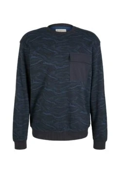 TOM TAILOR Denim Mit Print  - Sweater - Dark Grey Blue Marble Print -Tom Tailor 3c9e959b0218495c91179920cbf6ad85