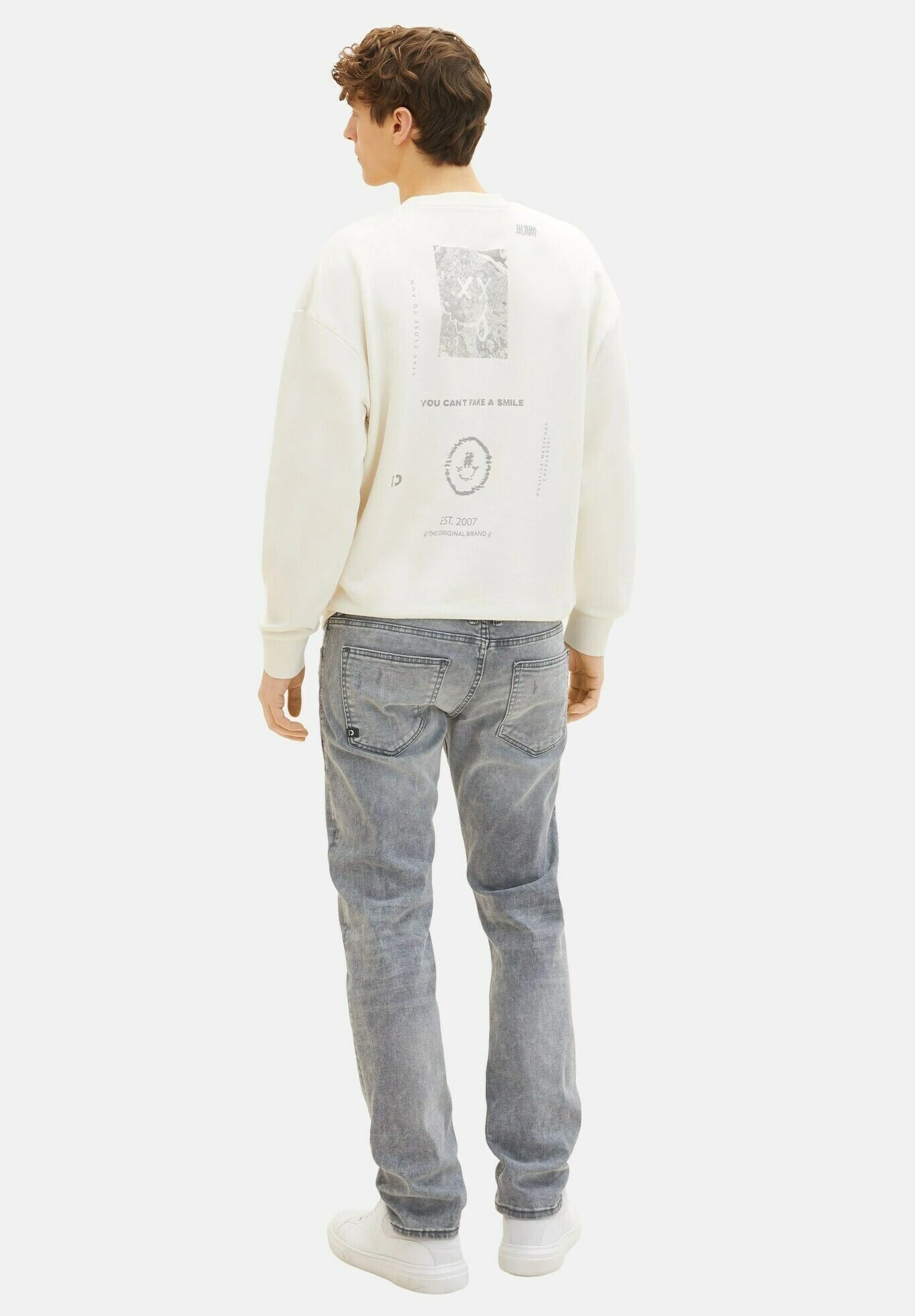 TOM TAILOR Denim Piers Slim- Slim Fit Jeans - Used Light Stone Grey Denim 3 TOM TAILOR Denim Piers Slim- Slim Fit Jeans - Used Light Stone Grey Denim - Afbeelding 3