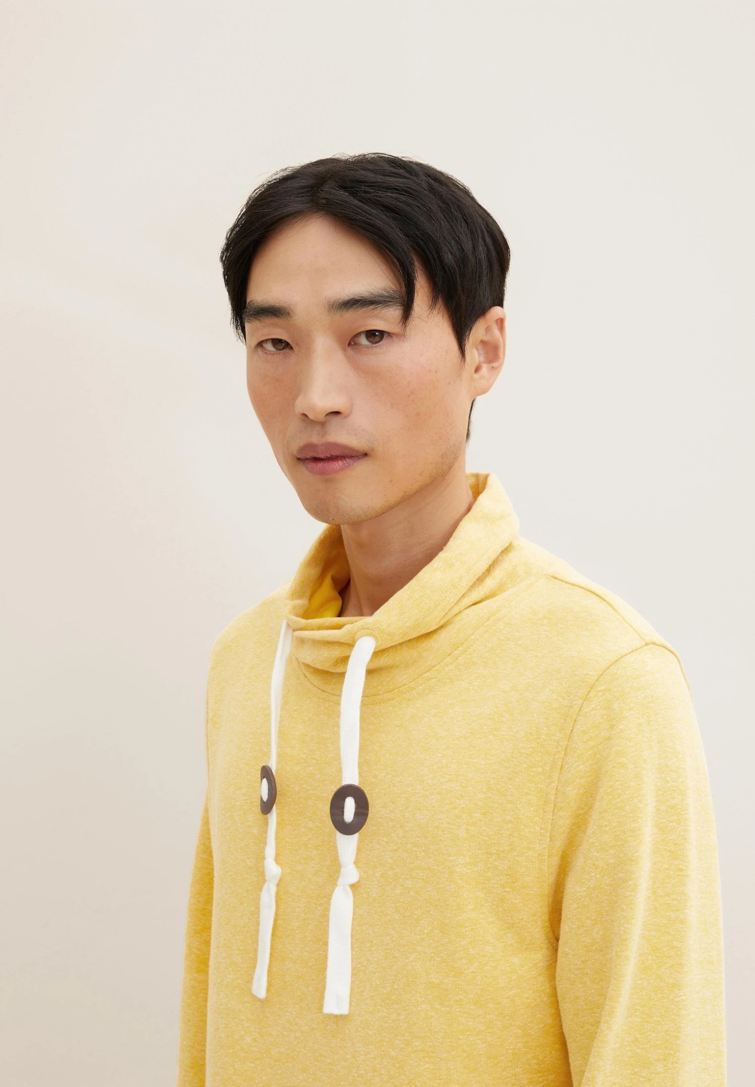 Tom Tailor Basic Snood - Sweater - Pleasant Yellow Snow Melange 4 Tom Tailor Basic Snood - Sweater - Pleasant Yellow Snow Melange - Afbeelding 4